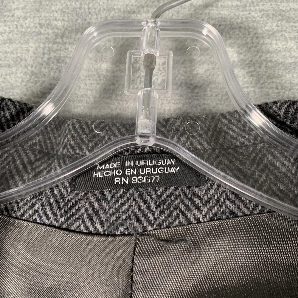 Stafford Blazer Mens 46‎ Long Gray Herringbone Lambswool Blend Sport Coat Wool